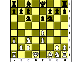 Konečná situace na šachovnici při partii lid versus Pavel Šedý
